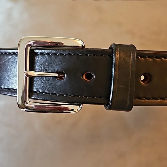 JM4 Tactical Double Shot Gun Holster Belt. Heavyduty Black Leather. 33"L × 1.5"W - Picture 2 of 7